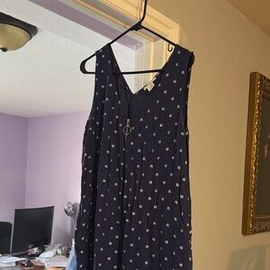 Ingrid & Isabel Maternity Navy Patterned pant Jumpsuit